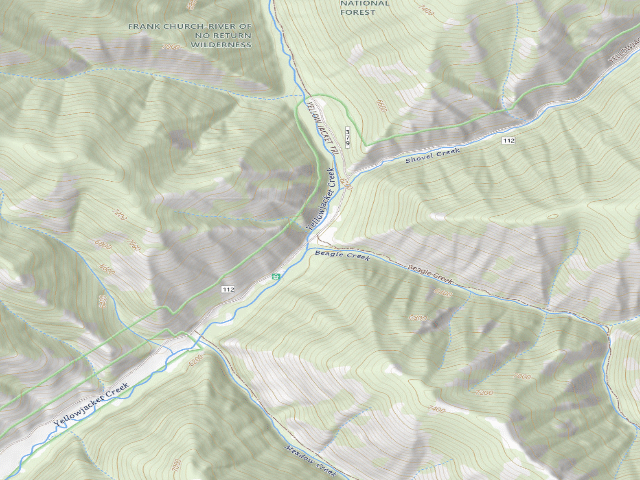 USGS topographic map of Beagle Creek Camping Area