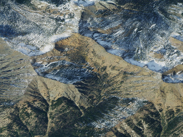 Aerial image of Bean Creek Basin Backcountry Camping