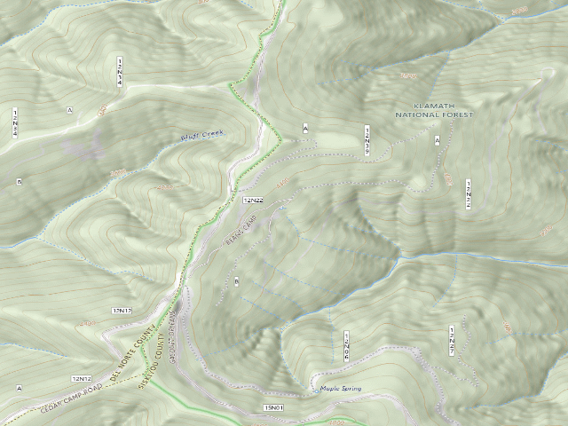 USGS topographic map of Beans Camp