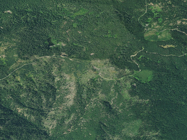 Aerial image of Bear Camp Shelter