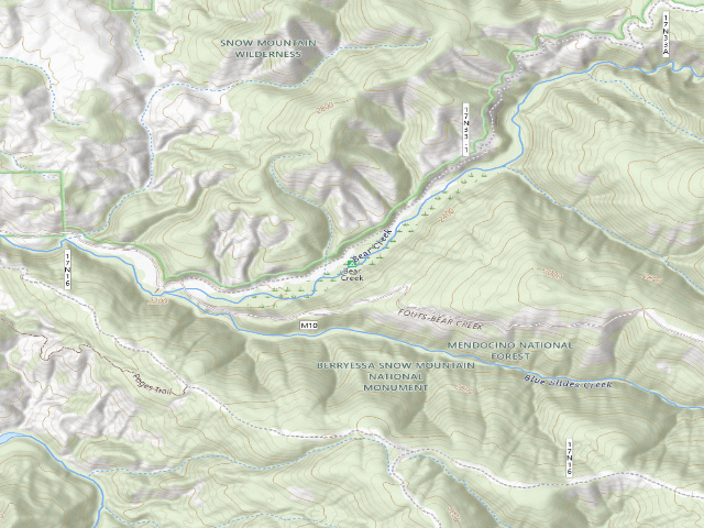 USGS topographic map of Bear Creek