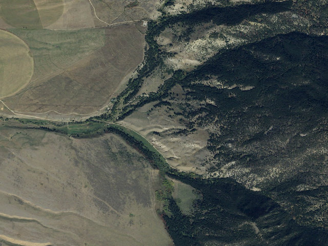 Aerial image of Bear Creek Campground