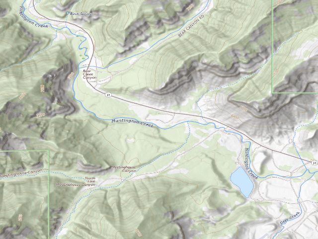 USGS topographic map of Bear Creek Campground