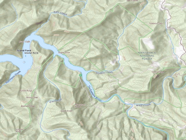 USGS topographic map of Bear Creek Lake Dispersed Campsite