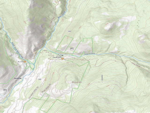 USGS topographic map of Bear Creek Road-003