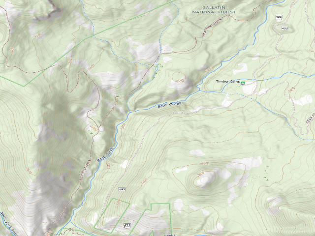 USGS topographic map of Bear Creek Road-004
