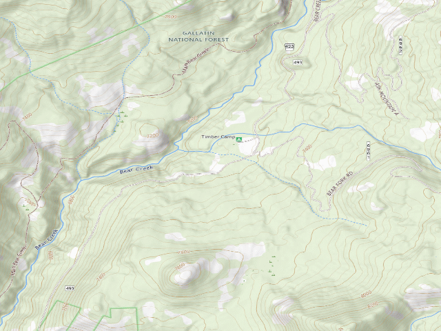 USGS topographic map of Bear Creek Road-005
