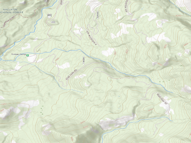 USGS topographic map of Bear Fork Road-001