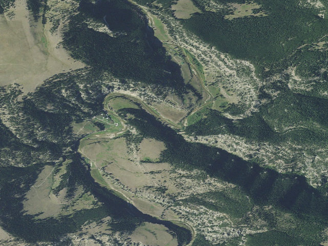 Aerial image of Bear Gulch Boat Camps