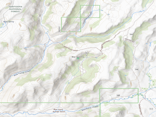 USGS topographic map of Bear Gulch Cg