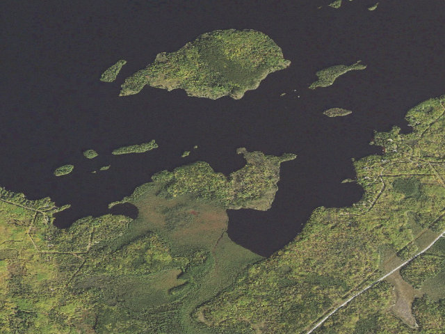 Aerial image of Bear Island Lake Site 3