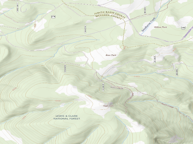 USGS topographic map of Bear Park Rd 6429-3