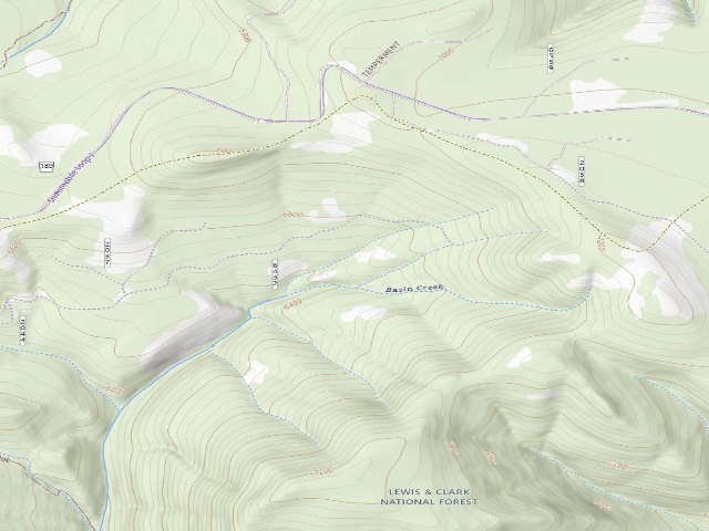 USGS topographic map of Bear Park Rd 6429-6
