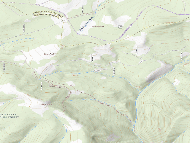 USGS topographic map of Bear Park Rd 6429-7