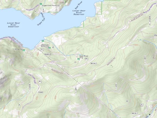 USGS topographic map of Bear River Group