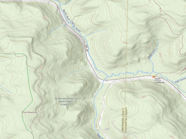USGS topographic map of Bear Run Campsites