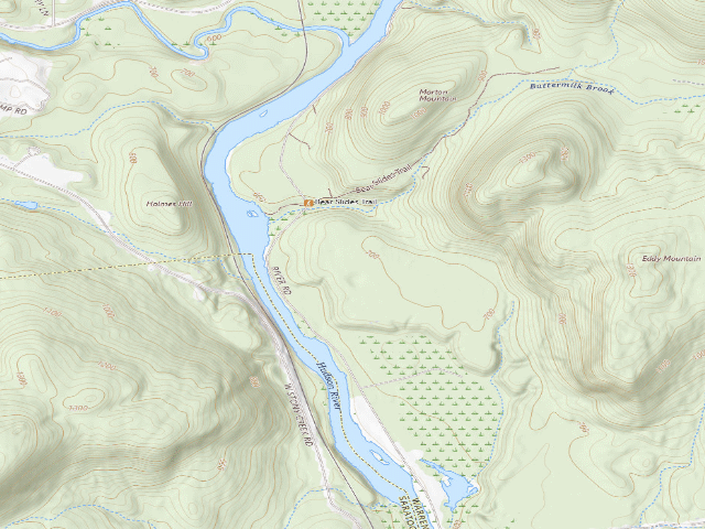 USGS topographic map of Bear Slide Road Campsite 17 (Lake George Wild Forest)