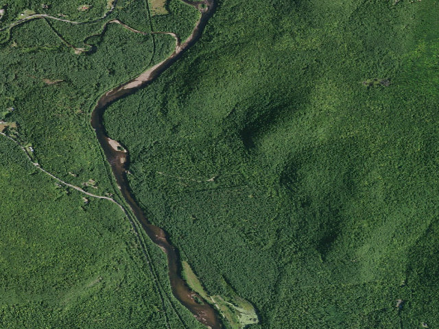 Aerial image of Bear Slides Road Campsite 18 (Lake George Wild Forest)
