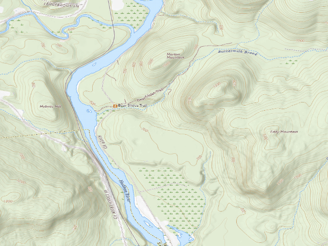 USGS topographic map of Bear Slides Road Campsite 18 (Lake George Wild Forest)