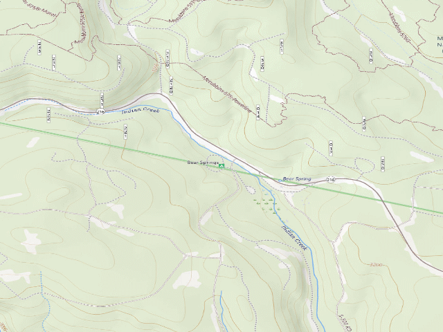 USGS topographic map of Bear Springs