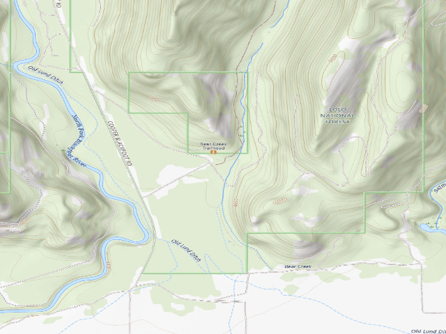 USGS topographic map of Bearcreek 01