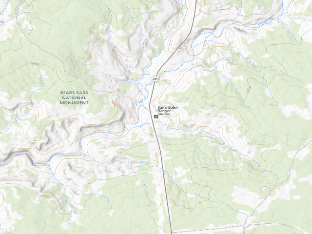USGS topographic map of Bears Ears National Monument