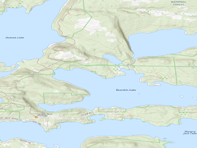 USGS topographic map of Bearskin Site #1