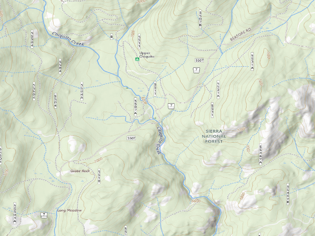 USGS topographic map of Beasore/Chiquito