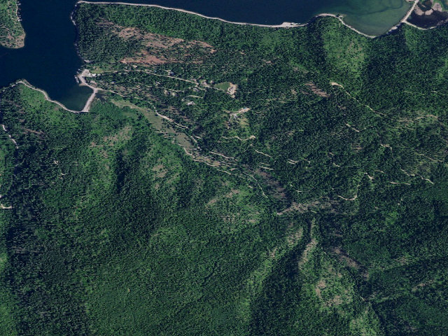 Aerial image of Beauty Creek Campground