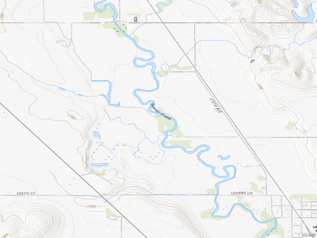 USGS topographic map of Beaver Bend WMA