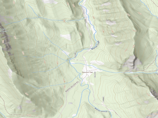 USGS topographic map of Beaver Cr -10
