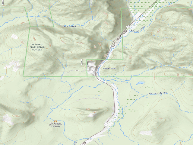 USGS topographic map of Beaver Creek Dispersed Camping