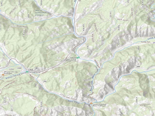 USGS topographic map of Beaver Creek Group Campground