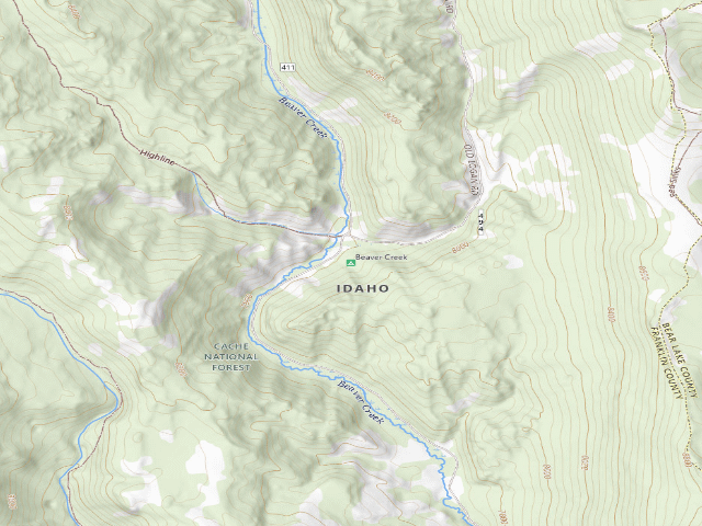 USGS topographic map of Beaver Creek