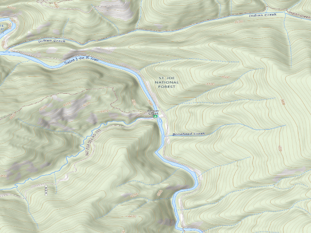 USGS topographic map of Beaver Creek