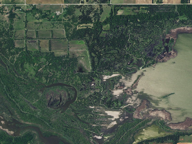 Aerial image of Beaver Dam (Canton WMA)