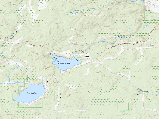 USGS topographic map of Beaver Lake Cg