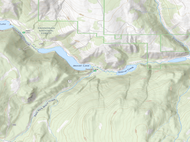 USGS topographic map of Beaver Lake