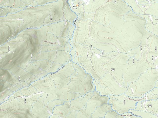 USGS topographic map of Beaver Shelter