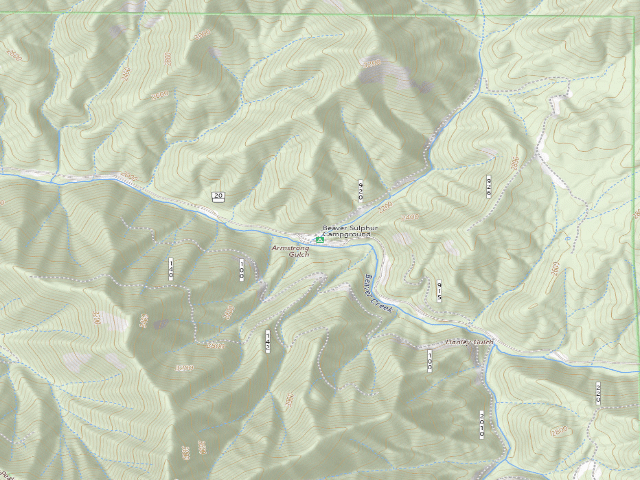USGS topographic map of Beaver Sulphur Campground