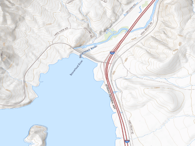USGS topographic map of Beaverhead Campground (Clark Canyon)