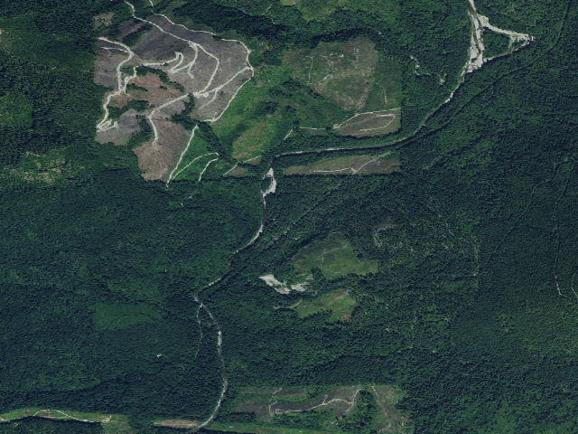 Aerial image of Beckler River