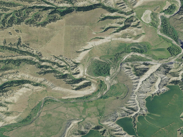 Aerial image of Beckman WMA