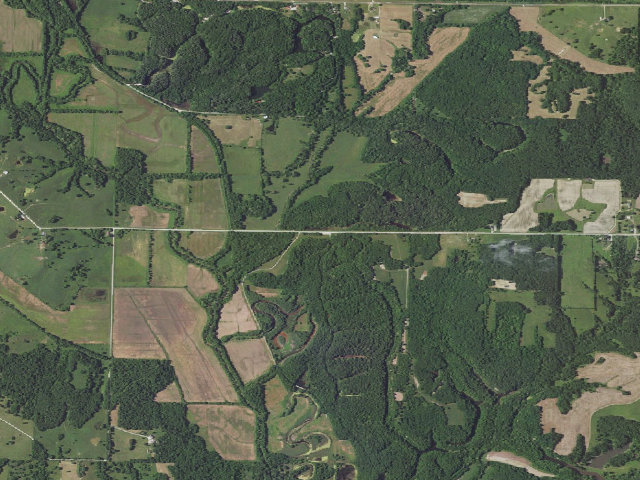 Aerial image of Bee Hollow Conservation Area