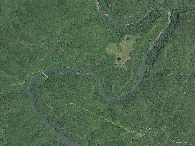 Aerial image of Bee Rock Campground