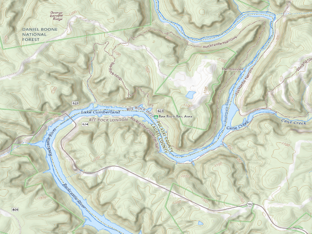 USGS topographic map of Bee Rock Campground