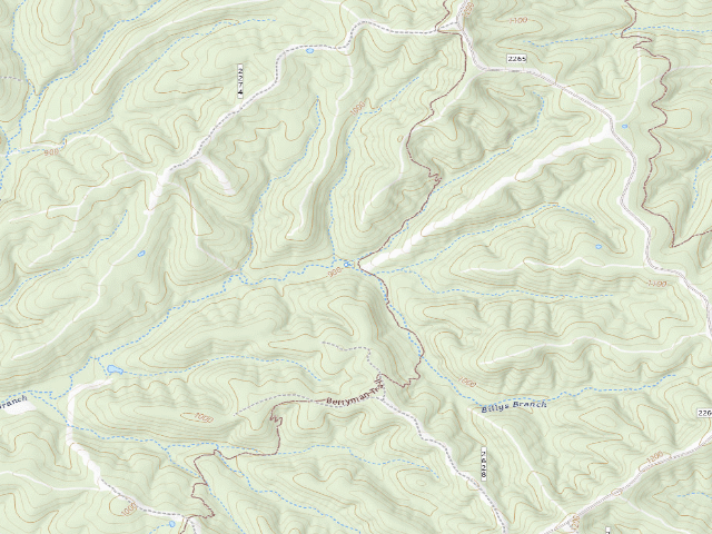 USGS topographic map of Beecher Spring