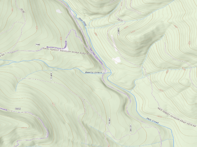 USGS topographic map of Beetle Creek