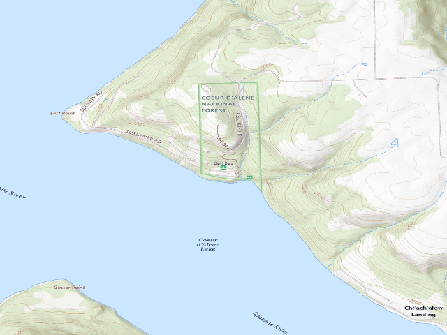 USGS topographic map of Bell Bay