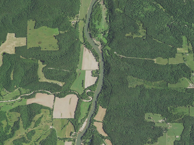 Aerial image of Bell Chute Access